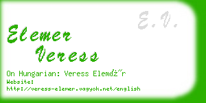 elemer veress business card